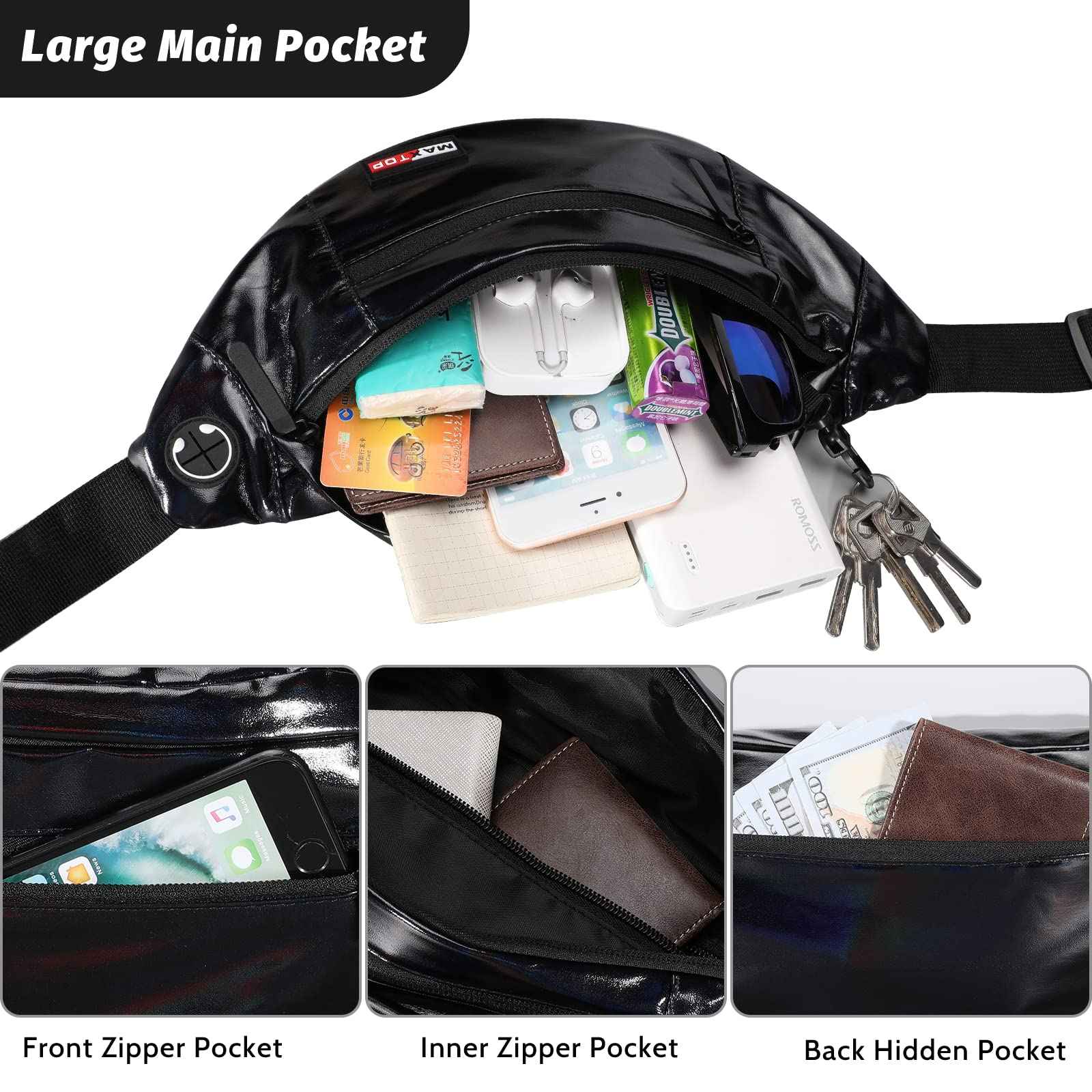 Large Crossbody Fanny Pack